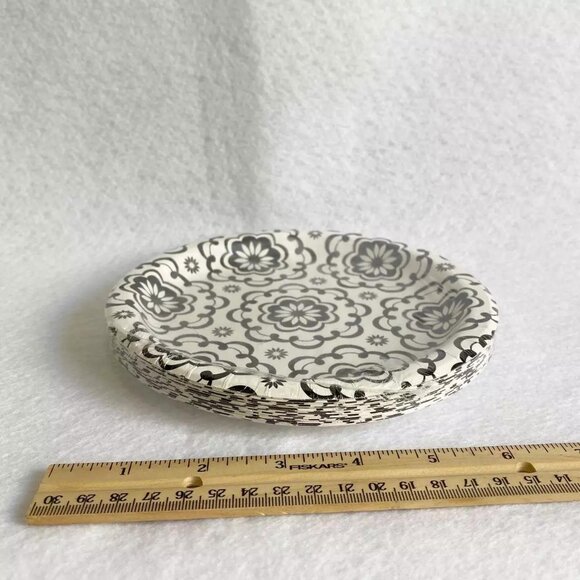 Party! Paper Plates | 20 pack Black White Geometric Floral NEW - Picture 3 of 3